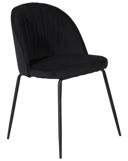 Venture Design Wrinkles spise stol Svart Fløyel/svart Svart