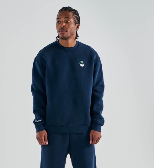 Malbon Range Cooper Sweatshirt Blå Golfgenser herre Navy Large