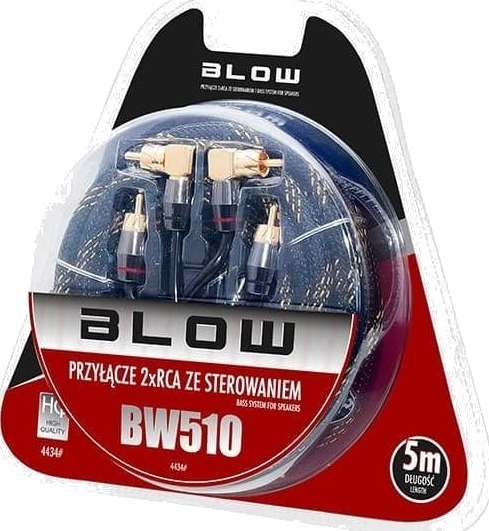 Blås 4434 # Tilkoblet 2Xrca 6Mm 5M Vinkel + Høyt Styre