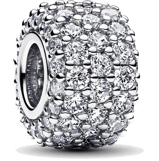 Pandora Charms i 925 sølv med trippel pavé