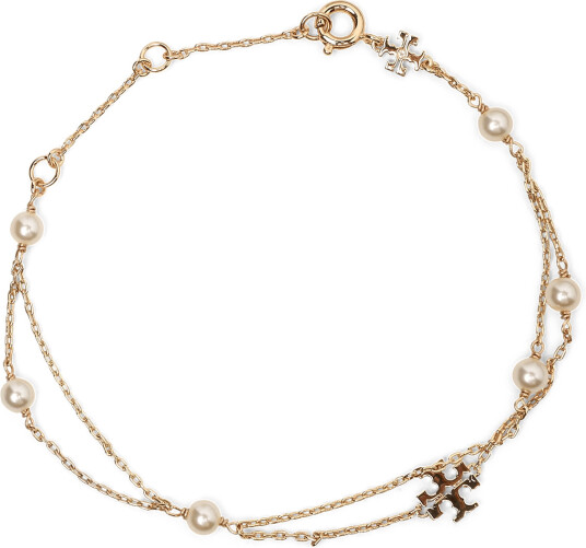 Tory Burch Moondance Layered Pearl Bracelet Gold ONE SIZE Tory Burch Moondance Layered Pearl Bracelet Gold ONE SIZE