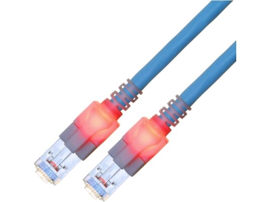 Easylan Cs1obcdcd0005 Rj45 Netværkskabel Patchkabel Cat 6 S/Ftp 0.5 M Blå Dobbeltskærmet Halogenfri Flammehæmmende 1 Stk CS1OBCDCD0005