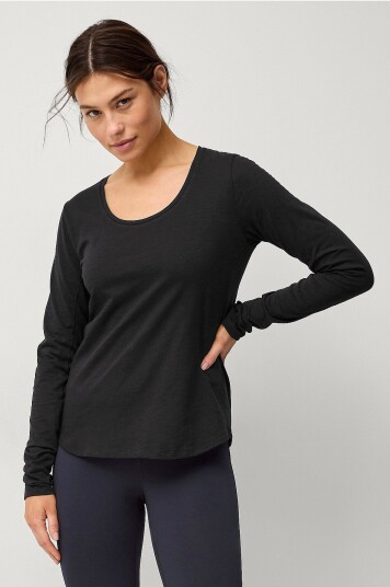 Ellos STUDIO   Treningstopp Studio LS Tee Soft   Svart