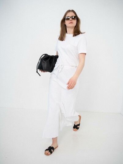 A-View Linen maxi skirt Hvit 38 A-View Linen maxi skirt Hvit 38