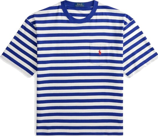 Polo Ralph Lauren Relaxed Fit Striped Jersey T Shirt Blue S Polo Ralph Lauren Relaxed Fit Striped Jersey T Shirt Blue S