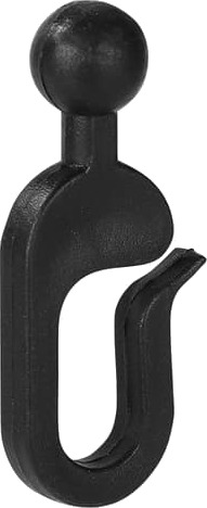 Pakke med 50 kroker for paviljonggardinskinne Usynlige svarte plastgardinklemmer glidekroker for telt og hagepaviljonger. FO