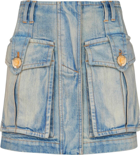 Balmain Dame Skjørt Blå XS,