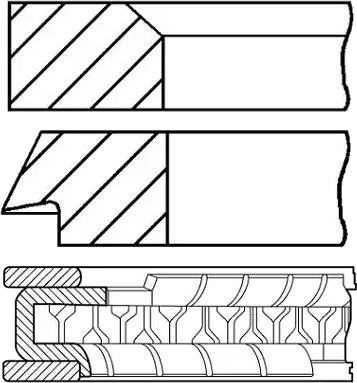 Stempelringsett GOETZE ENGINE 08-704200-00