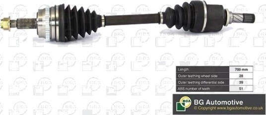 Drivaksel BGA DS9528L
