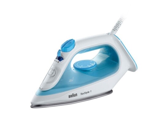 Braun Texstyle 1 Si1050bl Dampstrykejern Keramisk Strykesåle 1,9 M 120 G/Min Blå Hvit 0,22 L