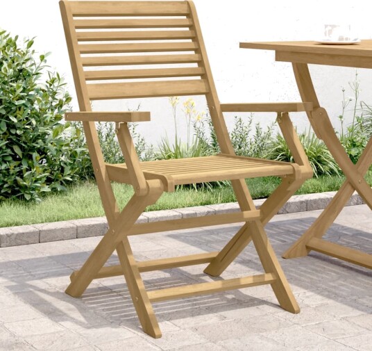  Sammenleggbare hagestoler 4 stk 54,5x61,5x86,5 cm heltre akasie 365738