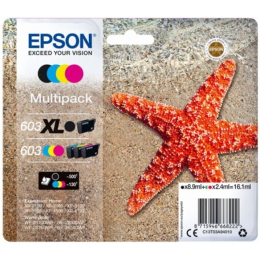 Epson T03A9 Multipack Epson 603XL/603 BK/C/M/Y Epson T03A9 Multipack Epson 603XL/603 BK/C/M/Y
