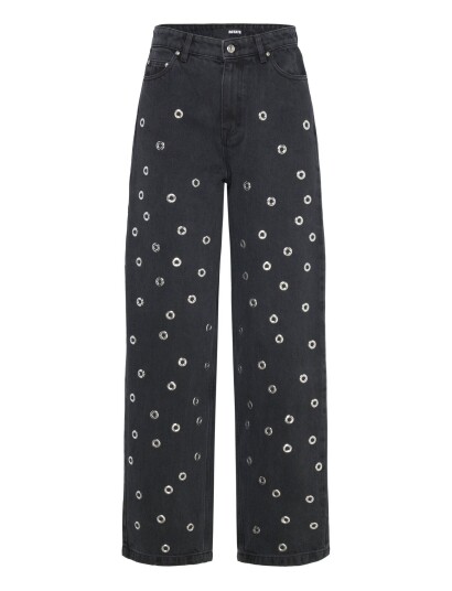 ROTATE High Rise Jeans   Black   28