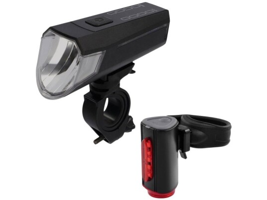 Fischer Fahrrad Cykellys Sæt Led (Rgb) Batteridrevet Sort