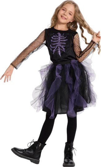 Miss Skeleton Kostyme 5–6 år 110–120cm