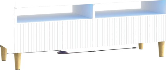 vidaXL LED TV skap Hvit Konstruert tre