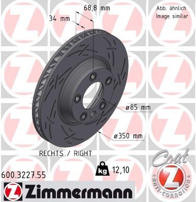 Bremseskive ZIMMERMANN 600.3227.55