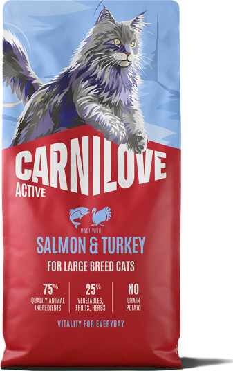 Carnilove Active Cat Tørrfôr med Laks & Tyrkia 6 kg for Store Katter Carnilove Active Cat Tørrfôr med Laks & Tyrkia 6 kg for Store Katter