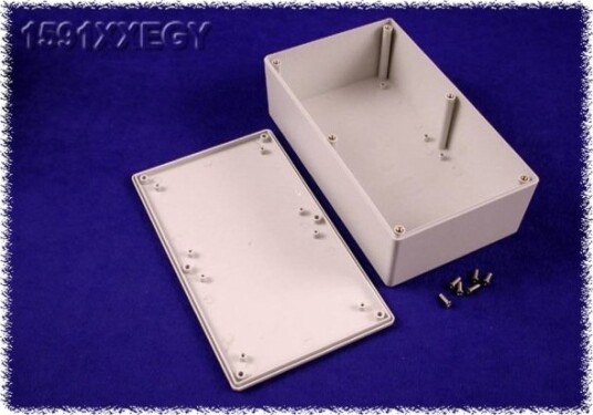 Hammond Electronics 1591XXEGY 193 × 113 × 62 mm ABS Grå Kabinett