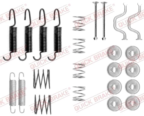 Tilbehørsett, håndbremsesko QUICK BRAKE 105-0816 Tilbehørsett, håndbremsesko QUICK BRAKE 105-0816