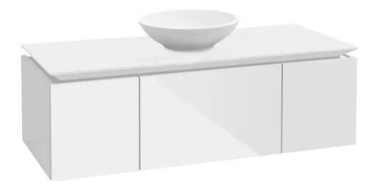 Villeroy & Boch Legato Servantskap m/3 skuffer 1200x380x500 mm Hvit Matt Villeroy & Boch Legato Servantskap m/3 skuffer 1200x380x500 mm Hvit Matt