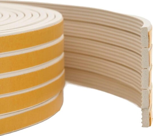 vidaXL Selvklebende vindusforsegling Hvit 15 x 8 mm 12 m EPDM Skum