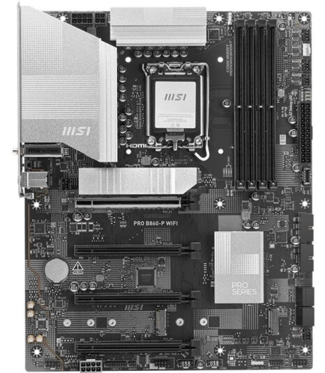 MSI PRO B860-P ATX Hovedkort med Wi-Fi 7 og PCIe 5.0 MSI PRO B860-P ATX Hovedkort med Wi-Fi 7 og PCIe 5.0