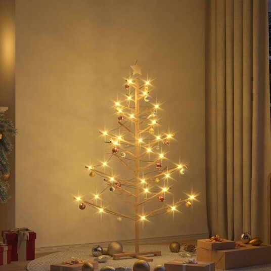  Trekjuletrær med stativ Naturlig 150 cm Heltre furu