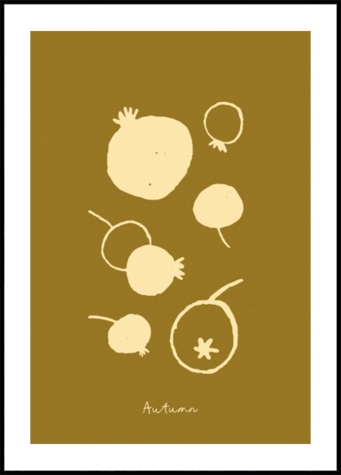 Minimal Autumn Harvest Plakat / 21x30