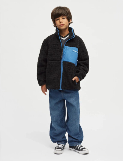 Mads Nørgaard Teddy Fleece Jeffo Jacket Black 176 Mads Nørgaard Teddy Fleece Jeffo Jacket Black 176