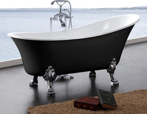 Bathlife Badekar Fossing Sort 162x71cm