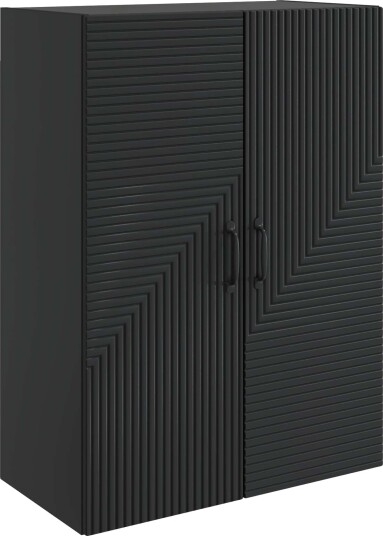 vidaXL Vegghengt skap Svart 66 x 34,5 x 90 cm Konstruert tre