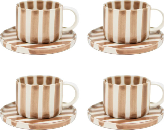 Olsson & Jensen Monica kopp med skål 4 pakning Beige Olsson & Jensen Monica kopp med skål 4 pakning Beige
