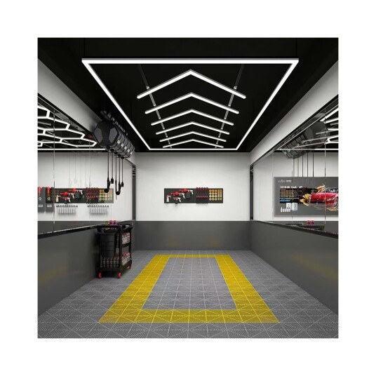 Lysgitter LED + ramme komplett sett Hexagon   RA95 384W inkludert strømtilkobling   Dimbar : Ikke dimbar Kulør : Nøytral