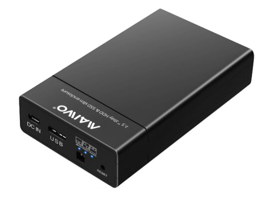 DELTACO USB 3.0 Two-bay external cabinet up to 9.5mm 5 Gbps black