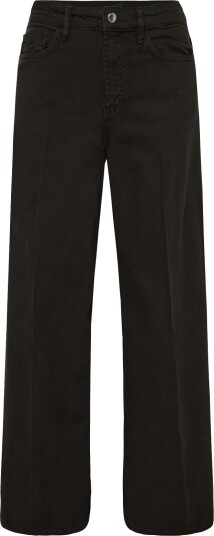 Mango High-Waisted Wideleg Jeans - DARK BROWN - 36