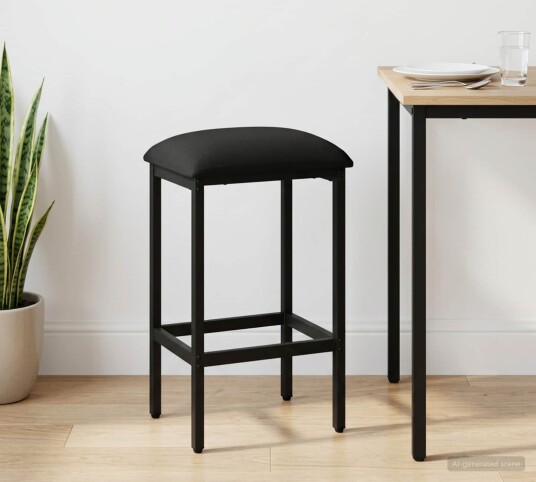vidaXL Barstol Svart 40 x 32 x 74 cm Konstruert tre vidaXL Barstol Svart 40 x 32 x 74 cm Konstruert tre
