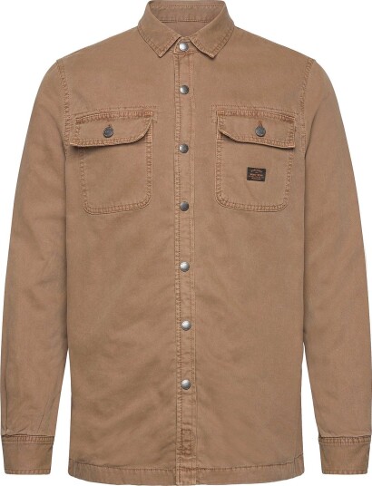 Superdry Canvas Workwear Overshirt SANDSTONE BROWN S