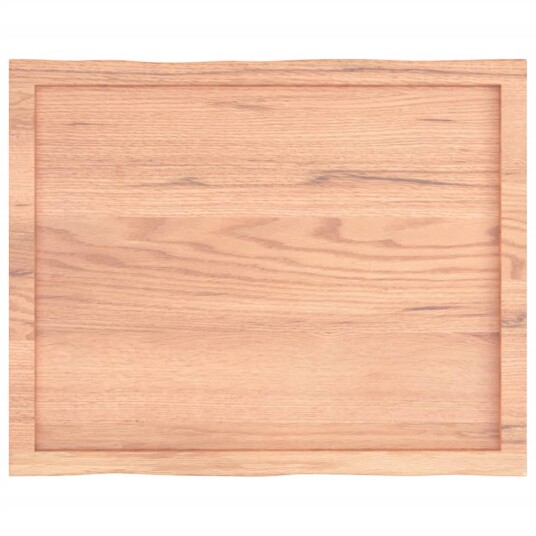Bordplate lysebrun 80x60x(2-6)cm behandlet heltre naturlig kant 363946 Bordplate lysebrun 80x60x(2-6)cm behandlet heltre naturlig kant 363946