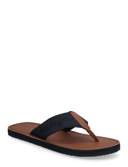 Tommy Hilfiger Hilfiger Leather Beach Sandal - Black - 41