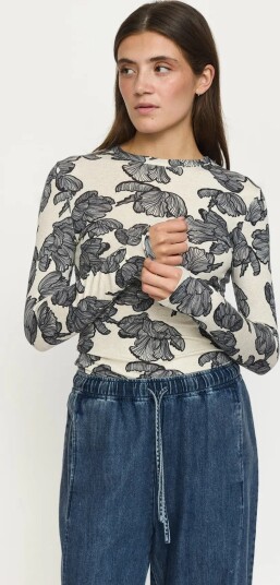 Soft Rebels Srroman O Neck Printed Cream XS