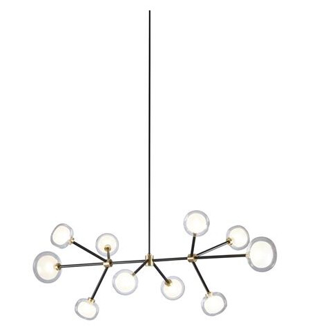 TOOY Nabila 552.10 Taklampe Matt Sort/ Børstet Messing med Klar Glass TOOY Nabila 552.10 Taklampe Matt Sort/ Børstet Messing med Klar Glass