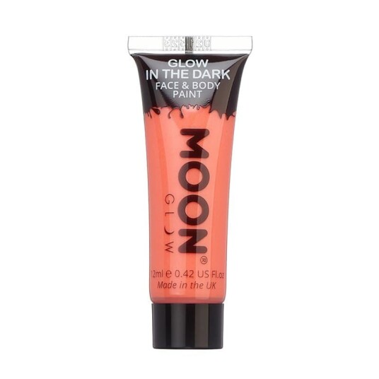 Rød Glow in the Dark Ansiktog Kroppsmaling 12 ml Rød Glow in the Dark Ansiktog Kroppsmaling 12 ml
