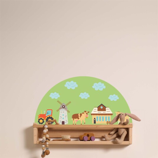 Selvklebende Klistremerke – Ikea Bildefremviser Hylle Dekal / Gård Dyr Scene
