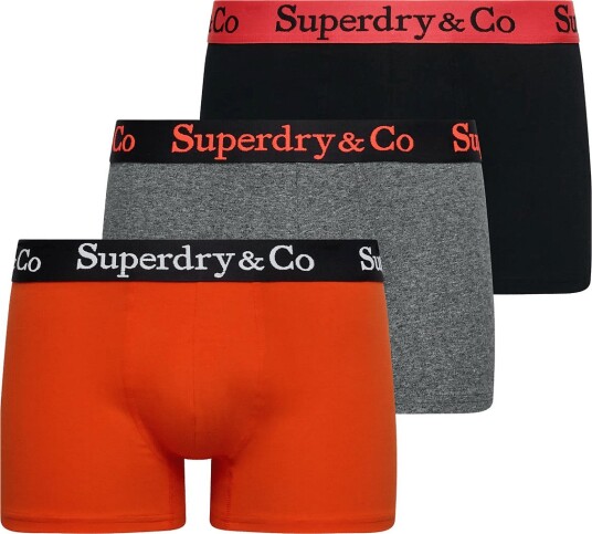 Superdry Sdry & Co Trunk Triple Pack BLACK/BOLD ORANGE/GREY GRIT XL Superdry Sdry & Co Trunk Triple Pack BLACK/BOLD ORANGE/GREY GRIT XL