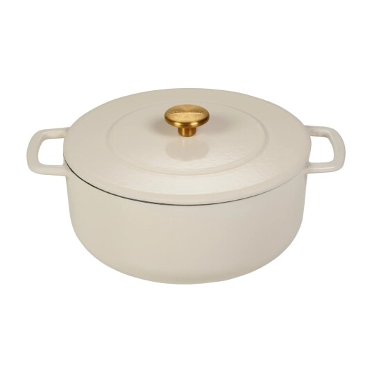 Combekk Enameled støpejernsgryte Ø24 cm Sand-gold knob Combekk Enameled støpejernsgryte Ø24 cm Sand-gold knob