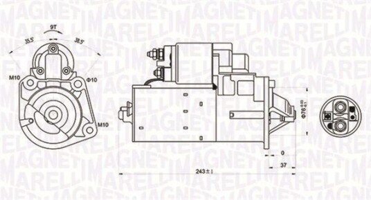 Starter MAGNETI MARELLI 063720680010 Starter MAGNETI MARELLI 063720680010