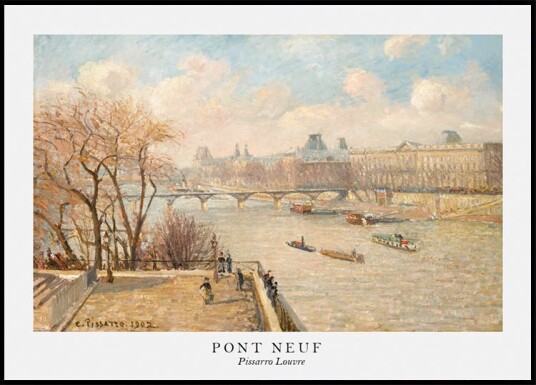 Pissarro Louvre From Pont Neuf Plakat Plakat / 40x50cm