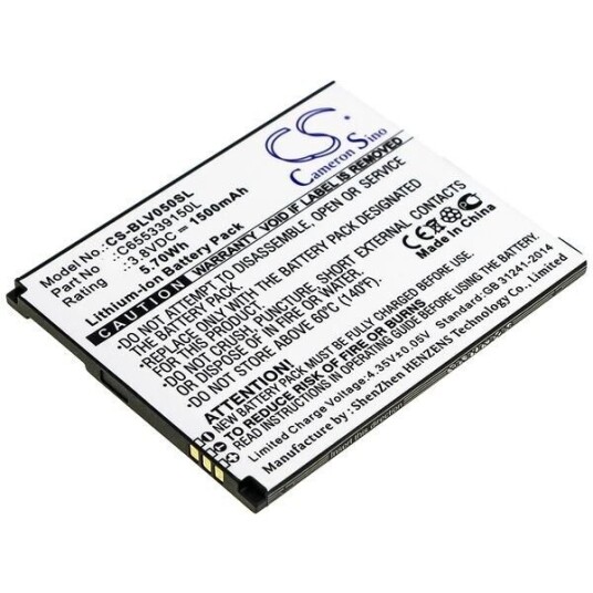Blu V050 batteri (1300 mAh 3.8 V, Sort)