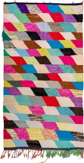 Marokkansk Boucherouite teppe 155 x 280 cm Størrelse: 155 x 280 cm
